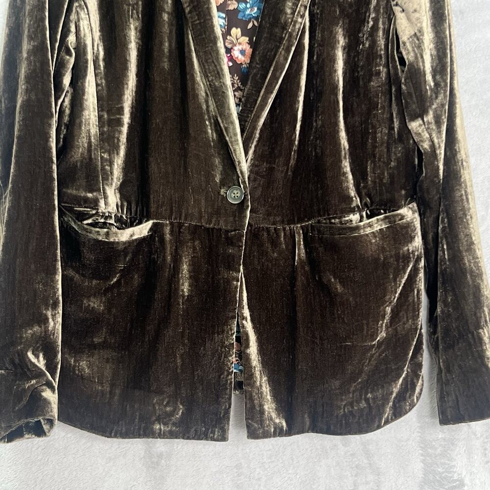 Velvet Blazer in green - Picture 4 of 14